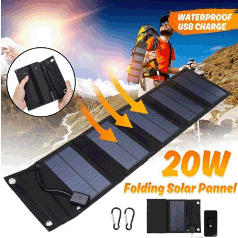 Portable Foldable Solar Charger for Travel - Stay Powered Anywhere