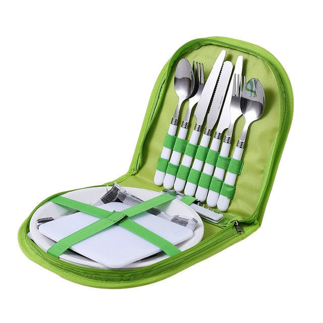 All‑in‑One Stainless Picnic Set — Easy Outdoor Eating Anywhere
